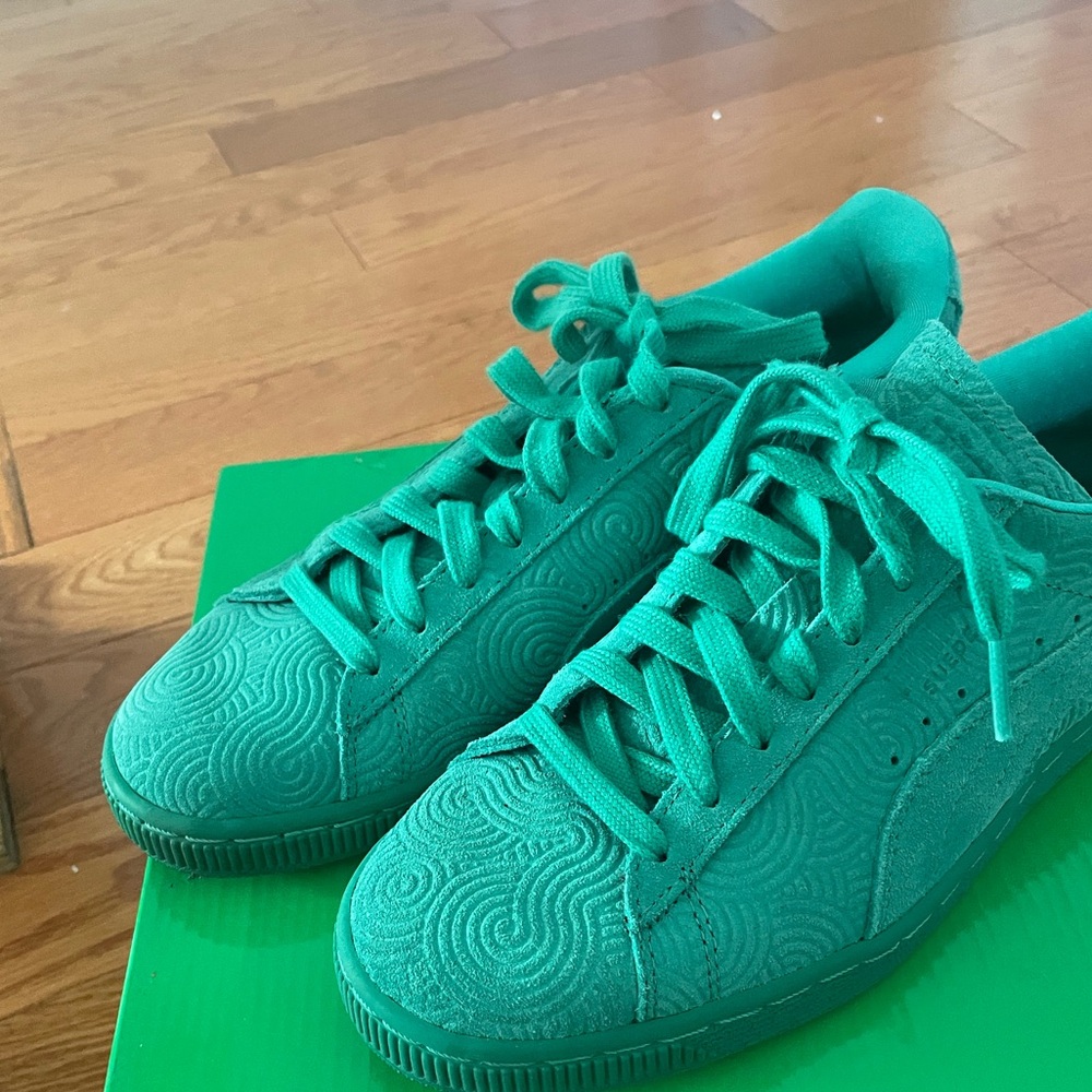 Green Patterned PUMA Sneakers